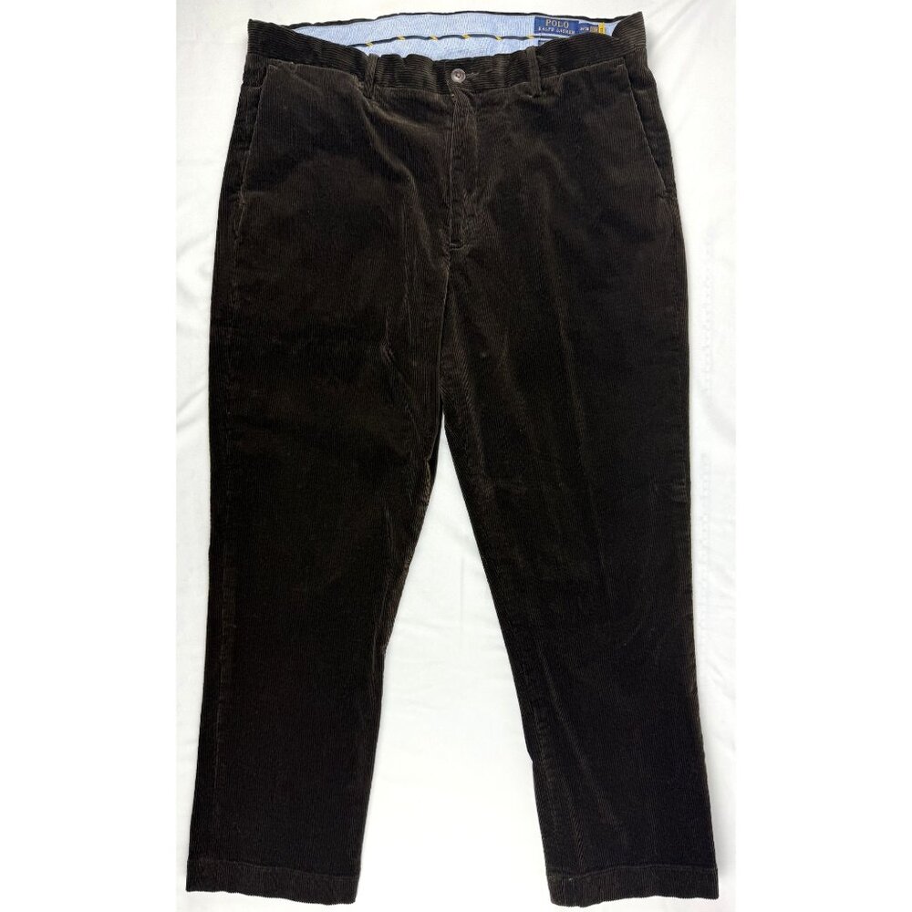 Polo Ralph Lauren Pants Men 36x30 Brown Chino Stretch Classic Corduroy Trousers